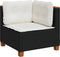vidaXL - Tuinhoekbank - met - kussens - poly - rattan - zwart
