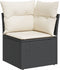 vidaXL - Tuinhoekbank - met - kussens - poly - rattan - zwart
