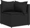 vidaXL - Tuinhoekbank - met - kussens - poly - rattan - zwart