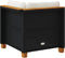 vidaXL - Tuinhoekbank - met - kussens - poly - rattan - zwart