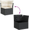 vidaXL - Tuinhoekbank - met - kussens - poly - rattan - zwart