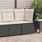 vidaXL - Tuinhoekbank - met - kussens - poly - rattan - zwart