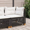 vidaXL - Tuinhoekbank - met - kussens - poly - rattan - zwart