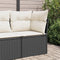 vidaXL - Tuinhoekbank - met - kussens - poly - rattan - zwart