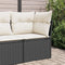 vidaXL - Tuinhoekbank - met - kussens - poly - rattan - zwart
