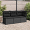 vidaXL - Tuinhoekbank - met - kussens - poly - rattan - zwart