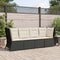 vidaXL - Tuinhoekbank - met - kussens - poly - rattan - zwart