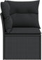 vidaXL - Tuinhoekbank - met - kussens - poly - rattan - zwart