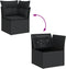 vidaXL - Tuinhoekbank - met - kussens - poly - rattan - zwart