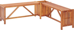 vidaXL - Tuinhoekbank - met - plantenbak - 117x117x40 - cm - massief - acaciahout