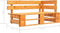 vidaXL - Tuinhoekbank - pallet - hout - honingbruin