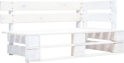 vidaXL - Tuinhoekbank - pallet - hout - wit