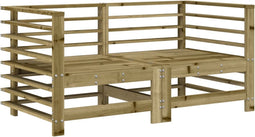 vidaXL - Tuinhoekbanken - 2 - st - geïmpregneerd - grenenhout
