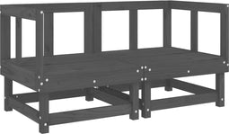 vidaXL - Tuinhoekbanken - 2 - st - massief - grenenhout - grijs