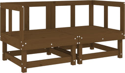 vidaXL - Tuinhoekbanken - 2 - st - massief - grenenhout - honingbruin