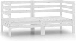 vidaXL - Tuinhoekbanken - 2 - st - massief - grenenhout - wit