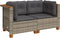 vidaXL - Tuinhoekbanken - 2 - st - met - kussens - poly - rattan - grijs