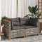 vidaXL - Tuinhoekbanken - 2 - st - met - kussens - poly - rattan - grijs