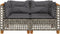 vidaXL - Tuinhoekbanken - 2 - st - met - kussens - poly - rattan - grijs