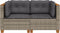 vidaXL - Tuinhoekbanken - 2 - st - met - kussens - poly - rattan - grijs