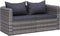 vidaXL - Tuinhoekbanken - 2 - st - poly - rattan - grijs