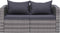 vidaXL - Tuinhoekbanken - 2 - st - poly - rattan - grijs