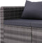 vidaXL - Tuinhoekbanken - 2 - st - poly - rattan - grijs