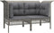 vidaXL - Tuinhoekbanken - met - kussens - 2 - st - poly - rattan - grijs