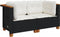 vidaXL - Tuinhoekbanken - met - kussens - 2 - st - poly - rattan - zwart