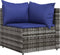 vidaXL - Tuinhoekbanken - met - kussens - 2 - st - poly - rattan - grijs