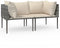 vidaXL - Tuinhoekbanken - met - kussens - 2 - st - poly - rattan - grijs