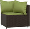 vidaXL - Tuinhoekbanken - met - kussens - 2 - st - poly - rattan - bruin