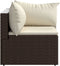 vidaXL - Tuinhoekbanken - met - kussens - 2 - st - poly - rattan - bruin