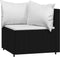 vidaXL - Tuinhoekbanken - met - kussens - 2 - st - poly - rattan - zwart