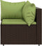 vidaXL - Tuinhoekbanken - met - kussens - 2 - st - poly - rattan - bruin