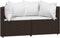vidaXL - Tuinhoekbanken - met - kussens - 2 - st - poly - rattan - bruin
