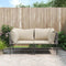 vidaXL - Tuinhoekbanken - met - kussens - 2 - st - poly - rattan - grijs