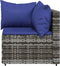 vidaXL - Tuinhoekbanken - met - kussens - 2 - st - poly - rattan - grijs