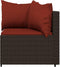 vidaXL - Tuinhoekbanken - met - kussens - 2 - st - poly - rattan - bruin