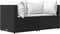 vidaXL - Tuinhoekbanken - met - kussens - 2 - st - poly - rattan - zwart