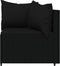 vidaXL - Tuinhoekbanken - met - kussens - 2 - st - poly - rattan - zwart