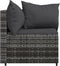 vidaXL - Tuinhoekbanken - met - kussens - 2 - st - poly - rattan - grijs