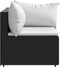 vidaXL - Tuinhoekbanken - met - kussens - 2 - st - poly - rattan - zwart