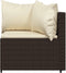 vidaXL - Tuinhoekbanken - met - kussens - 2 - st - poly - rattan - bruin