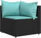 vidaXL - Tuinhoekbanken - met - kussens - 2 - st - poly - rattan - zwart