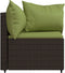 vidaXL - Tuinhoekbanken - met - kussens - 2 - st - poly - rattan - bruin
