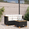vidaXL - Tuinhoekbanken - met - kussens - 2 - st - poly - rattan - zwart