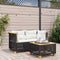 vidaXL - Tuinhoekbanken - met - kussens - 2 - st - poly - rattan - zwart