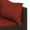 vidaXL - Tuinhoekbanken - met - kussens - 2 - st - poly - rattan - bruin