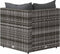 vidaXL - Tuinhoekbanken - met - kussens - 2 - st - poly - rattan - grijs